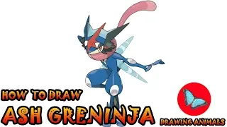 How To Draw Ash Greninja Pokemon | Drawing Animals