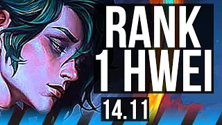 HWEI vs TALON (MID) | Rank 1 Hwei, Rank 4, 6/1/7, Dominating | TR Challenger | 14.11