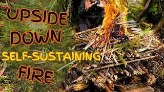 Self-Sustaining UPSIDE DOWN FIRE Method