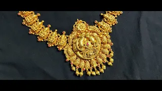 new temple jewellery haram নতুন সোনার তৈরি নেকলেস হার