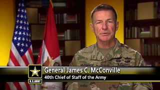 U.S. Army Chief of Staff General James C. McConville Addresses COVID-19