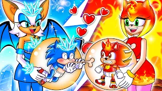 AMY Mommy Pregnant, But They're Four Elemental | Sonic the Hedgehog 2