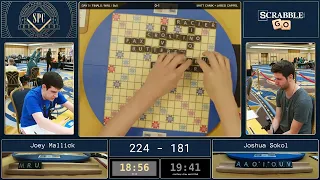2023 Scrabble Players Championship Finals - Josh Sokol vs. Joey Mallick - Game 2