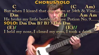 Love Potion No. 9 (The Searchers) Bass Guitar Cover Lesson with Chords/Lyrics