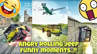 Angry rolling jeep😱||Funny moments😂||Extreme car driving simulator||