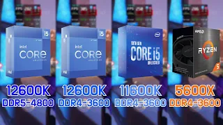 INTEL i5-12600K vs i5-11600K vs RYZEN 5 5600X with RTX 3080 Ti (7 Games / FHD / 1080p)