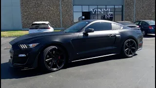 This Mustang is Ready for an Action Movie! 😎 Full Vehicle Wrap in Satin Black