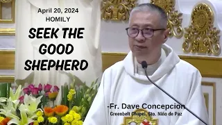 SEEK THE GOOD SHEPHERD = Homily by Fr. Dave Concepcion on April 20, 2024 (Good Shepherd Sunday)