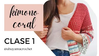 ÚNETE AL RETO! CLASE 1: cómo tejer un kimono a crochet paso a paso | Ahuyama Crochet