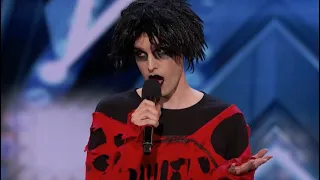 Oliver Graves FAILS Goth Comedian BOOED and CRIES on America's Got Talent