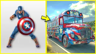 AVENGERS but School Bus VENGERS 💥All Characters (marvel & DC) 2024