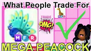 What People Trade For Mega Peacock In Adopt me Trading And Giveaway