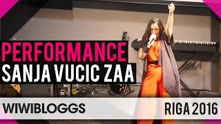 Sanja Vučić ZAA "Goodbye (Shelter)" LIVE @ Riga (Serbia Eurovision 2016) | wiwibloggs