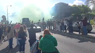 Saída do autocarro do Sporting para o Porto   Estádio José Alvalade