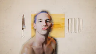 kid dyes his hair purple