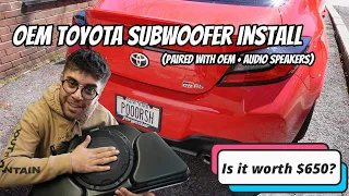 GR86 OEM Toyota Subwoofer Install & Review!