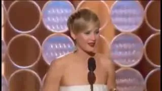 Jennifer Lawrence Speech Golden Globes HD 2014