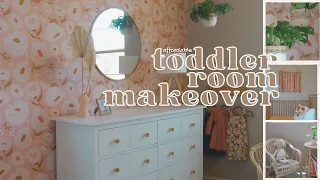 *affordable* toddler room makeover | girly + boho bedroom
