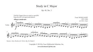 Wohlfahrt : Study op. 45, no. 2 - Violin