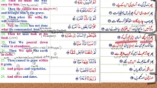 Quran:80_Surah Abasa (He frowned): Urdu translation