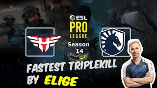 Быстрейший ТриплКилл от EliGE на Оверпассе, Heroic vs Liquid, ESL Pro League Season 14