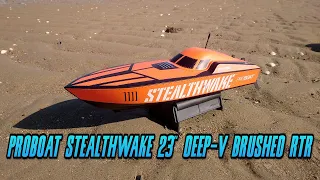 RC boat ProBoat Stealthwake 23" Deep V RTR tested at sea