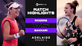 Shelby Rogers vs. Maria Sakkari | 2022 Adelaide 500 Round 2 | WTA Match Highlights