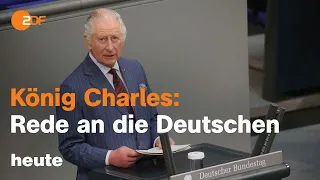 heute 19:00 Uhr vom 30.03.2023: Charles III., Kriminalstatistik, Deutsche Bahn (english)
