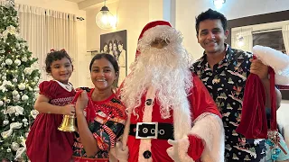 සාරන්‍යා බලන්න නත්තල් සීයා ගෙදරටම ආවා 🥳 | Santa Claus visits the Priyasad’s 😍