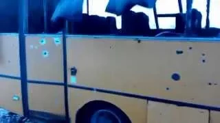 Волноваха — Подрыв автобуса / 13.01.2015 год