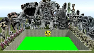 BIG HOLE TOXIC ALL ZOONOMALY MONSTERS  FANMADE FAMILY SPARTAN KICKING in Garry's Mod!