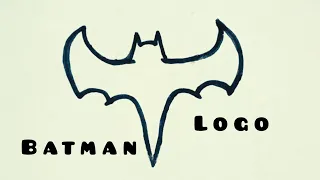 Batman logo drawing || How to draw Batman logo