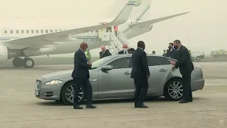 President Cyril Ramaphosa arriving in the United Kingdom to attend the #G7 Leaders’ Summit