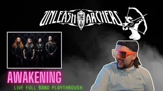 "Awakening" (Live Band Playthrough) by Unleash the Archers -- Drummer reacts!