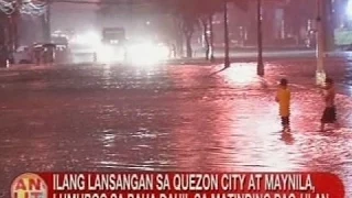 UB: Ilang langsangan sa QC at Maynila, lumubog sa baha dahil sa matinding pag-ulan