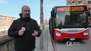 Amtab a pezzi, bus 7409 fermo in via Capruzzi: "Colpa di una vitarella"