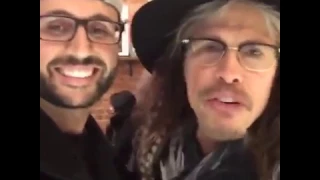 Steven Tyler visits Little Cupcake Bakeshop Co founder Salvatore LoBuglio
