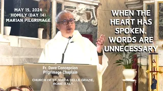 (Day 14) WHEN THE HEART HAS SPOKEN, WORDS ARE UNNECESSARY - Homily by Fr. Dave Concepcion