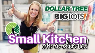 *NEW* ORGANIZE A SMALL KITCHEN FAST (Dollar Tree and Big Lots secrets...easy peasy!)