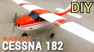 How To Make Scale Rc Cessna 182 Plane. DIY Build And Fly