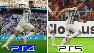 Pes 2022 | PS4 VS PS5 | Gameplay Comparison [4K]