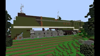 Create mod Паровоз П36 с пассажирским поездом | A steam train in minecraft