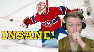 British Soccer Fan LOSES HIS MIND Over BEST SAVES In NHL History!