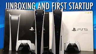 PS5 And PS5 Digital Edition Unboxing: First Boot Up, Taking Plates Off, Installing New SSD Too Early