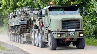 Heavy UK Armoured Vehicles return from big NATO exercise!