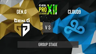 CS:GO - Cloud9 vs. Gen.G Esports [Nuke] Map 2 - ESL Pro League Season 12 - Group Stage - NA