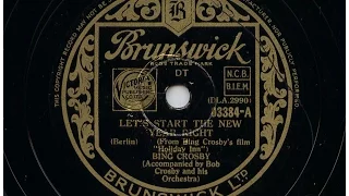 Bing Crosby 'Let's Start The New Year Right' 1942 78 rpm