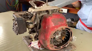 Restoration Old Rusty Gasoline Water Pump // Restore 4 Stroke Engine
