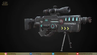 Sci Fi Gun || AutoDesk Maya 2020 || Zbrush 2020 || Substance Painter || Arnold