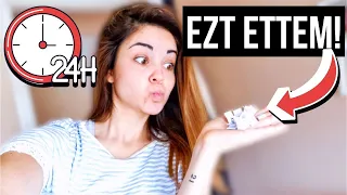 24 ÓRÁIG AZT ETTEM, AMIT *KIHÚZTAM* (+ vizsga vlog) | Plaura